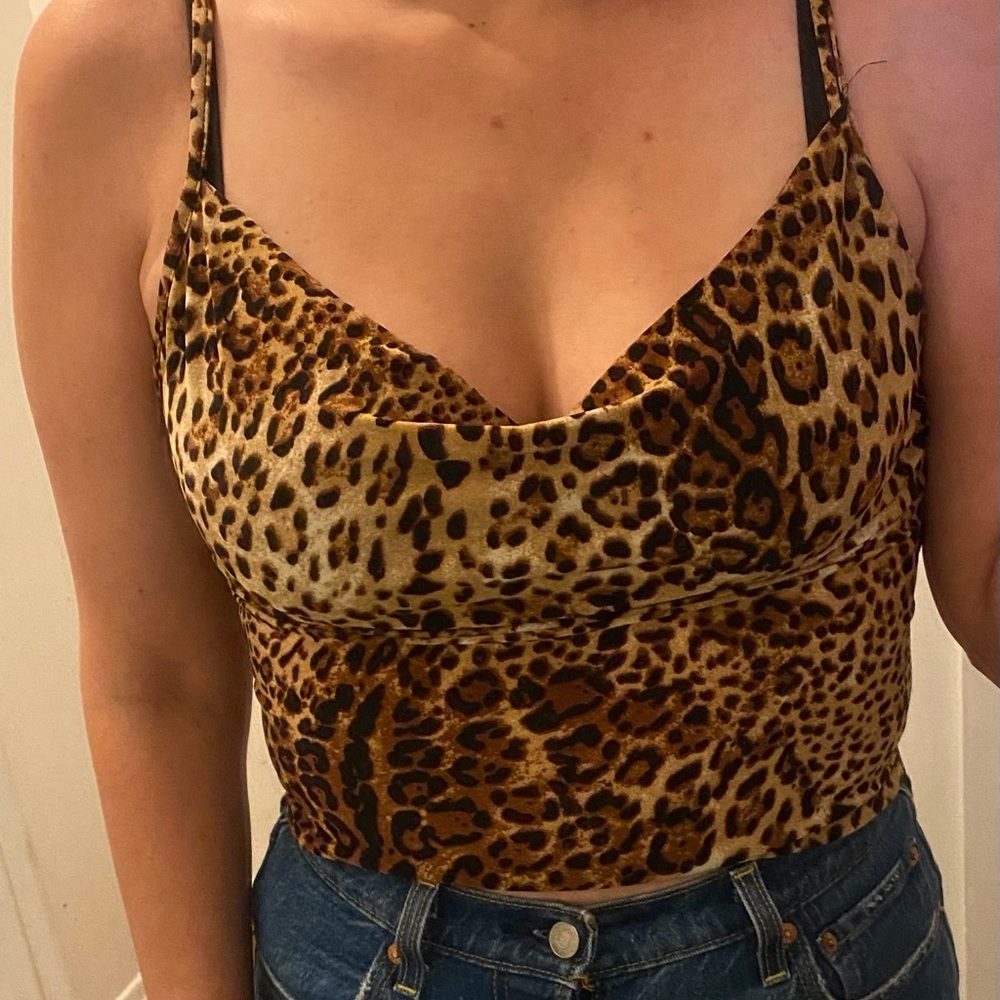 Leopard Cowl Neck